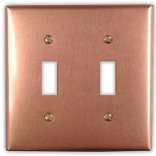 Raw Copper 2 Toggle Copper Switch Plate