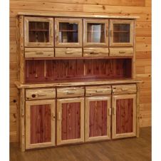Rust Valley Red Cedar Four Door Buffet & Hutch 