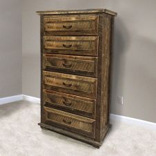 Rural Root 6 Drawer Weathered Chest--Vintage Whiskey finish