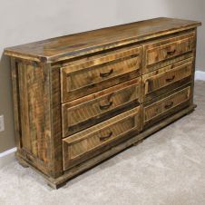 Rural Root 6 Drawer Weathered Dresser--Vintage Whiskey finish
