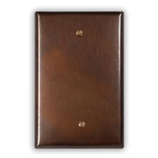 Rustic 1 Blank Copper Switch Plate