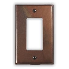 Rustic 1 Rocker/GFI Copper Switch Plate