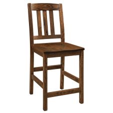 Rustic Lodge Single Bend Bar Stool - Stationary