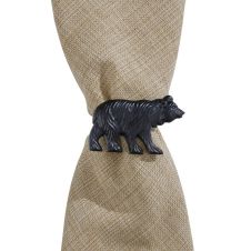Rustic Black Bear Napkin Rings