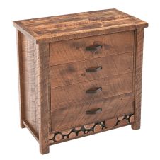 Rustic Campfire 4 Drawer Barnwood Chest