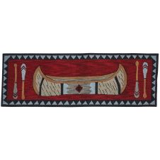 Rustic River Canoe Hooked Runner Rug