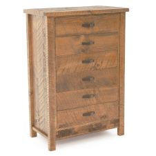 Rustic Brick in the Wall 6 Drawer Barnwood Chest