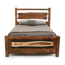 Live Edge Black Walnut Panel Bed 