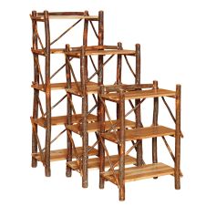 Saranac Hickory Log Bookshelves