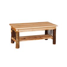 Saranac Hickory Log Spindle Coffee Table