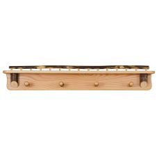 Saranac Hickory Pegged Wall Shelf