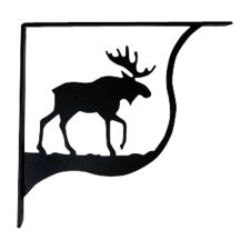 Wrought Iron Moose Shelf Brackets