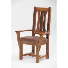 Rocky Creek Rustic Leather Seat Arm Chair