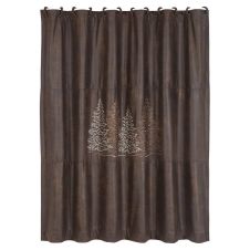 Clearwater faux leather shower curtain