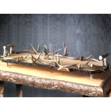 Butternut Slab Tray With Antler Accents