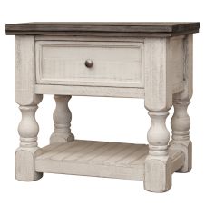 Stone Country Farmhouse 1 Drawer Barnwood Nightstand