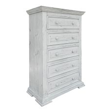 Terra Cottage White 5 Drawer Barnwood Chest