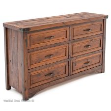 Timber Haven 6 Drawer Rough Sawn Dresser--Antique Barnwood finish