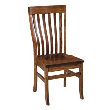 Theodore Deep Bend Dining Side Chair - Earthtone Finish