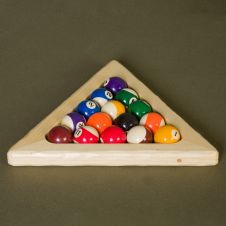 Pine Log Pool Ball Triangle - Clear Finish