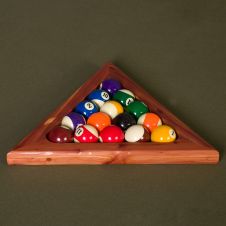 Red Cedar Log Pool Ball Triangle