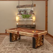 Twisted Trails Natural Wood Teak Root Pool Table - Ambrosia Maple