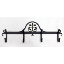 Wrought Iron Leaf Fan Coat Bar
