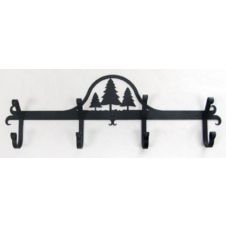 Wrought Iron Pine Tree Coat Bar