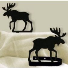 Wrought Iron Moose Curtain Tie Backs