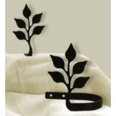 Wrought Iron Leaf Curtain Tie Backs