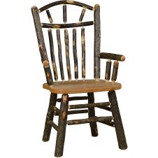 Saranac Hickory Wagon Wheel Arm Dining Chair