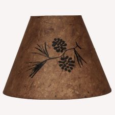 Rustic Pine Bough Brown Lampshades