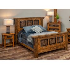 Autumn Forest Rustic Barnwood Bed