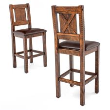 Western Winds Bar Stools in Antique Barnwood Finish