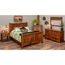Prairie Pines Rustic Barnwood Bedroom Collection - Antique Barnwood Finish