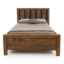 Rustic Barked Barnwood Bed 