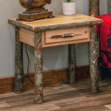Cottage Hickory 1 Drawer Nightstand