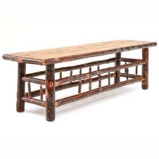 Cottage Hickory Log Bench