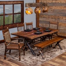 Hickory Log Dining Set