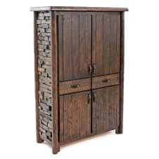 Westcliffe Pointe Log Sweater Cabinet - Barnwood Lager Finish