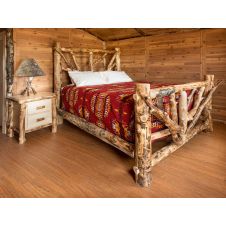 Light Aspen Broken Bow Log Bed