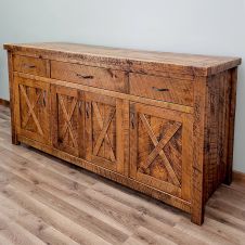 Western Winds Weathered Wood Buffet - Antique Barnwood Finish