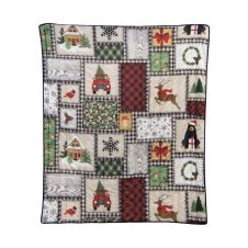 Winter Cottage Throw Blanket