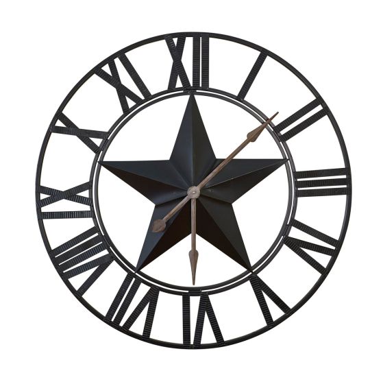 Rustic Iron Star Wall Clock