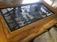 Moose Insert Table with a Honey Finish