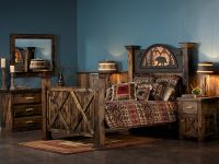 Barnwood Bear Silhouette Bed