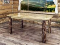 Rustic Pine 4 Post Log Dining Table