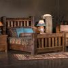 Old Sawmill Timber Frame Bed--Queen, Matching spindle footboard