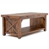 Western Winds Barn Door Style Coffee Table in Antique Barnwood