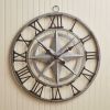 Rustic Compass Wall Clock 